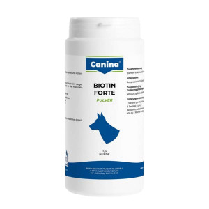 CANINA BIOTIN FORTE PULVER papildbarība suņiem Biotīns 200g